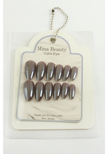 Techmrt Mina Beauty Kedi Gözü Takma Tırnak-Bordo fiyatları