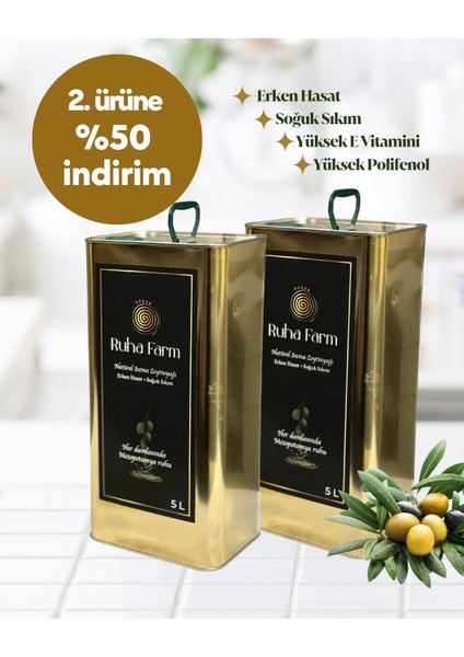 Natürel Sızma Zeytinyağı 5 L x 2 adet