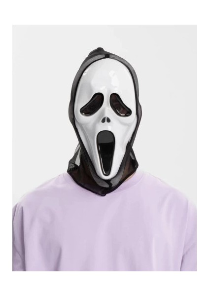 Kapşonlu Çığlık Maskesi Scream Maskesi - Hayalet Maskesi 33X21 cm modelleri