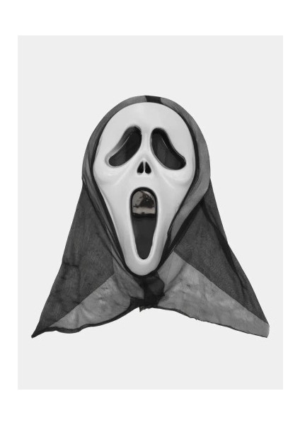 Kapşonlu Çığlık Maskesi Scream Maskesi - Hayalet Maskesi 33X21 cm fırsatları