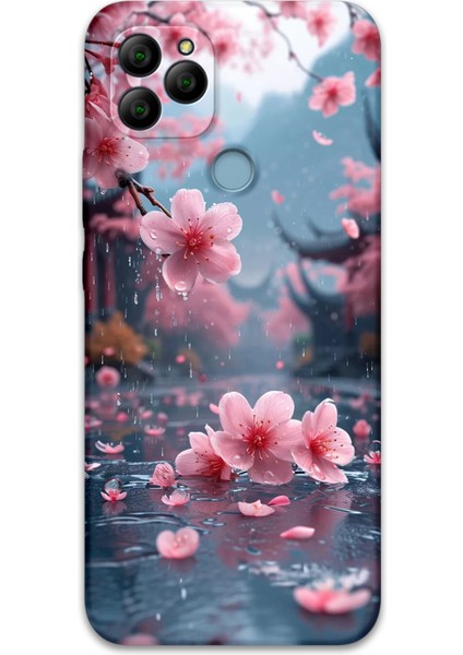 Gm 22 Uyumlu Çiçek Desenli Telefon Kılıfı + Ekran Koruyucu - 5794