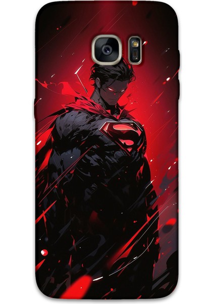 Galaxy S7 Edge Uyumlu Superman Desenli Telefon Kılıfı + Ekran Koruyucu - 5929