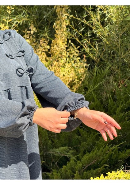 Ankanoor 3 Fiyonklu Örme Elbise ANKA255109