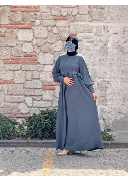 Ankanoor Yandan Bağlamalı Dantelli Örme Elbise ANKA255105