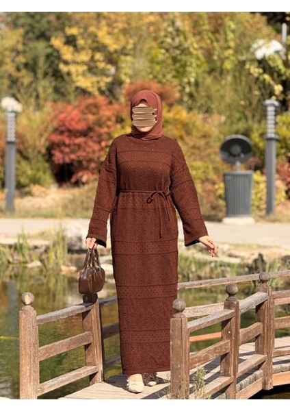 Ankanoor Uzun Kol Içlikli Otantik Otantik Triko Elbise ANKA252004