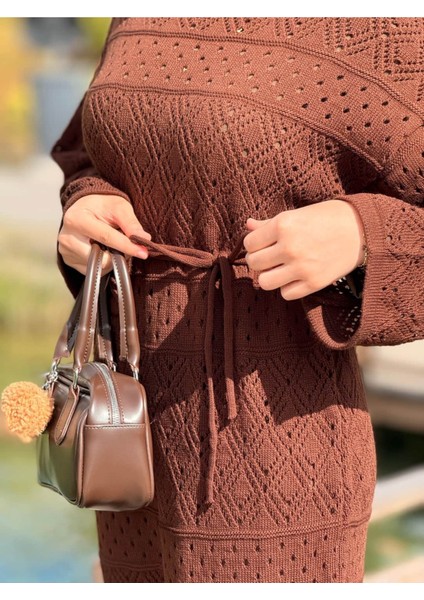 Ankanoor Uzun Kol Içlikli Otantik Otantik Triko Elbise ANKA252004