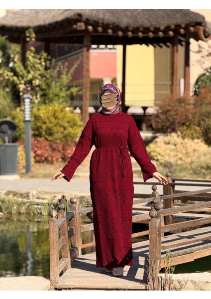 Ankanoor Uzun Kol Içlikli Otantik Otantik Triko Elbise ANKA252004