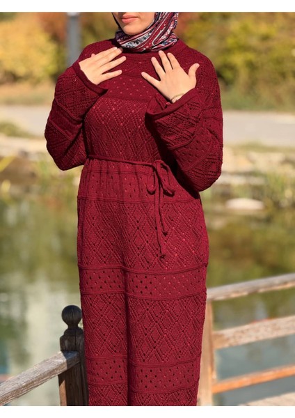 Ankanoor Uzun Kol Içlikli Otantik Otantik Triko Elbise ANKA252004