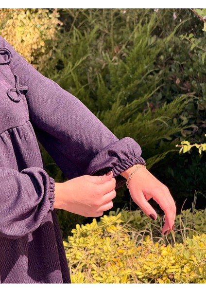 Ankanoor 3 Fiyonklu Örme Elbise ANKA255109