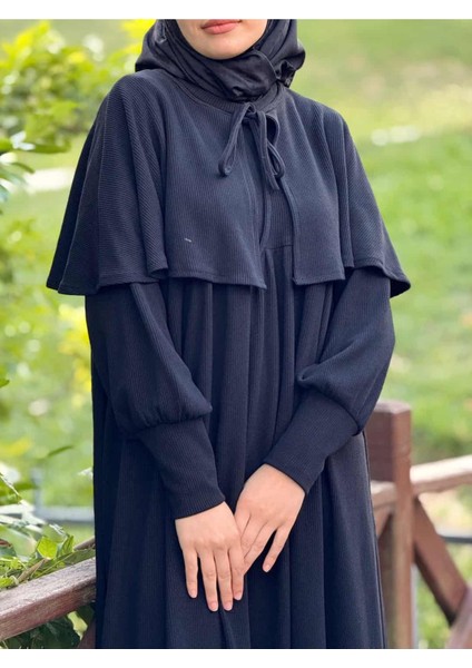 Ankanoor Pelerinli Örme Elbise ANKA255108