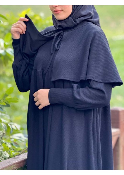 Ankanoor Pelerinli Örme Elbise ANKA255108