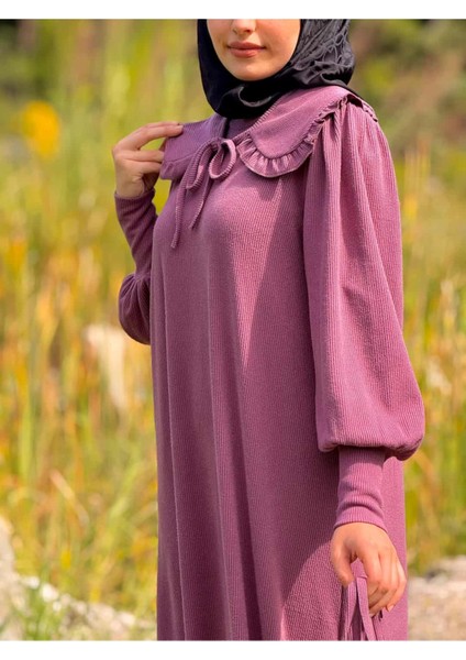 Ankanoor Seyyar Bebe Yakalı Örme Elbise ANKA255106