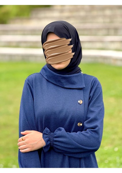 Ankanoor Anvelop Yandan Düğmeli Örme Elbise ANKA255113