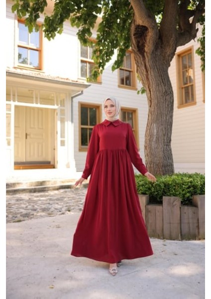 Ankanoor Yakalı Pelerinli Elbise ANKA255084 indirimleri