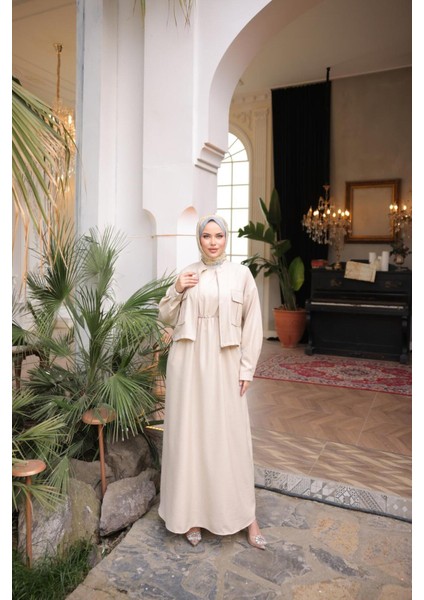 Ankanoor Keten Ceket Elbise Takım ANKA255091 fırsatları