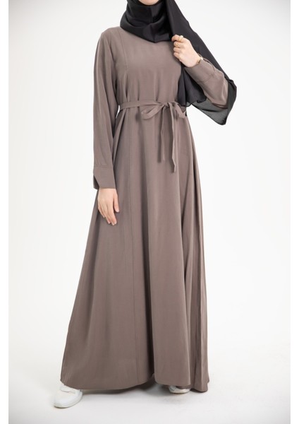 Ankanoor Modal Cupra Yırtmaç Kol Drapeli Elbise ANKA253003