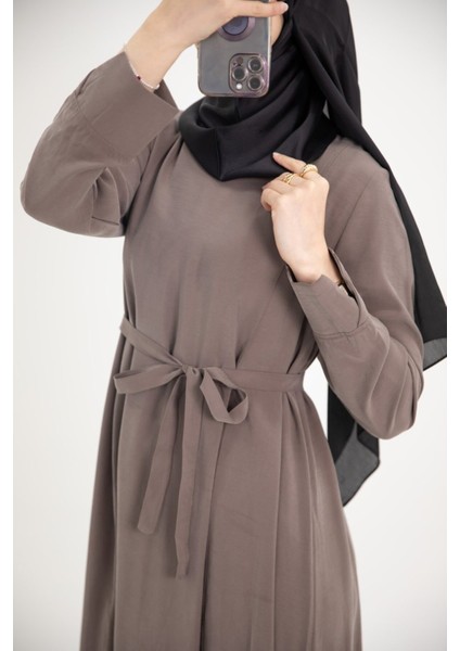 Ankanoor Modal Cupra Yırtmaç Kol Drapeli Elbise ANKA253003 fiyatları