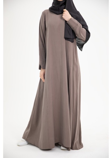 Ankanoor Modal Cupra Yırtmaç Kol Drapeli Elbise ANKA253003 fırsatları