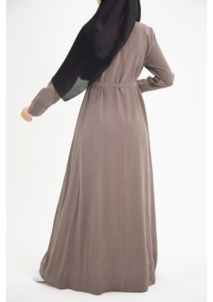 Ankanoor Modal Cupra Yırtmaç Kol Drapeli Elbise ANKA253003