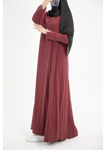 Ankanoor Modal Cupra Yırtmaç Kol Drapeli Elbise ANKA253003 modelleri