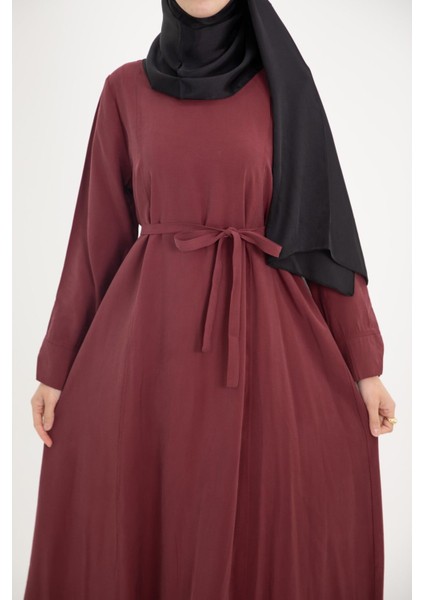 Ankanoor Modal Cupra Yırtmaç Kol Drapeli Elbise ANKA253003