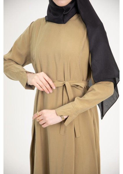 Ankanoor Modal Cupra Yırtmaç Kol Drapeli Elbise ANKA253003 fiyatları