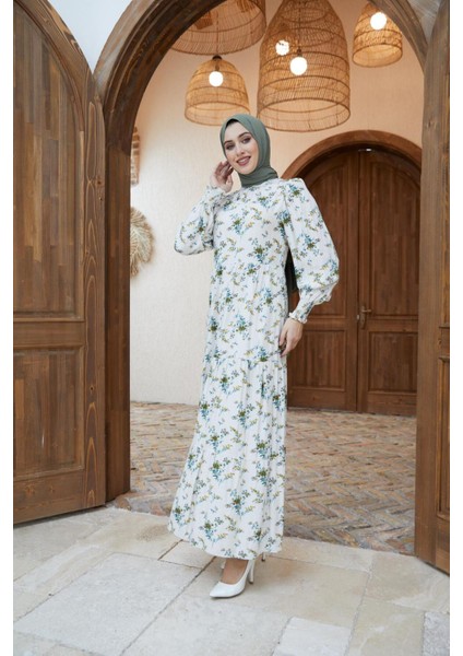 Ankanoor Hakim Yaka Çingene Model Keten Elbise ANKA251400 fiyatları