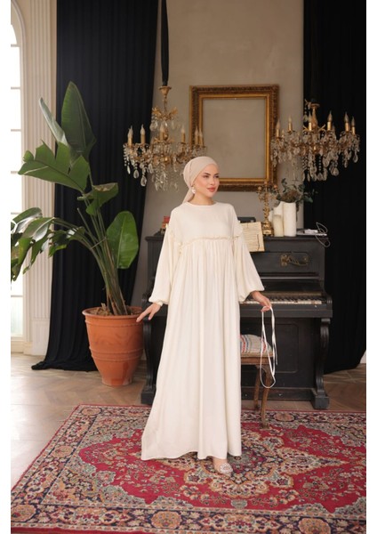 Ankanoor Robalı Büzgülü Oversize Elbise ANKA255093 fırsatları