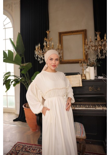 Ankanoor Robalı Büzgülü Oversize Elbise ANKA255093 indirimleri