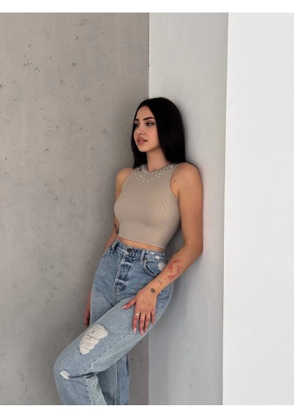 Fitilli Kaşkorse Yakası Zincirli Atlet Vizon indirimleri