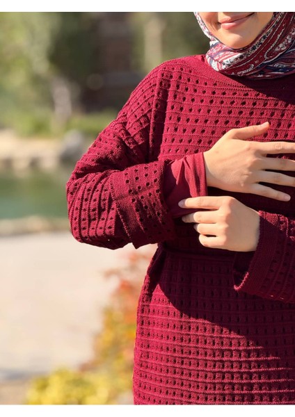 Ankanoor Uzun Kol Içlikli File Triko Elbise ANKA252005 fiyatları