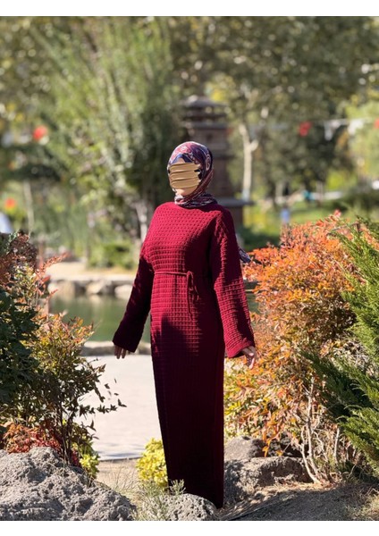 Ankanoor Uzun Kol Içlikli File Triko Elbise ANKA252005 modelleri