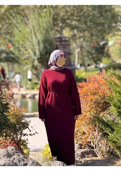 Ankanoor Uzun Kol Içlikli File Triko Elbise ANKA252005 fırsatları