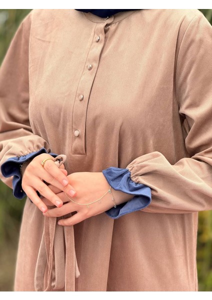 Ankanoor Garnili Kadife Elbise ANKA255112 indirimleri