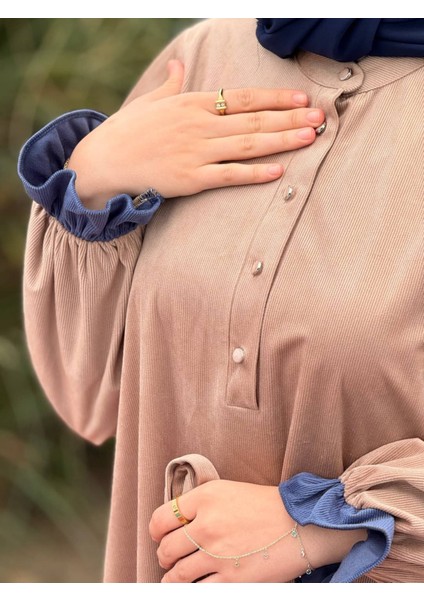 Ankanoor Garnili Kadife Elbise ANKA255112