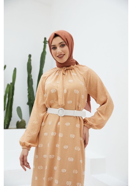 Ankanoor Pötikare Reglan Kol Nakışlı Elbise ANKA251406 fiyatları