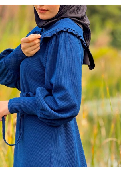 Ankanoor Seyyar Bebe Yakalı Örme Elbise ANKA255106