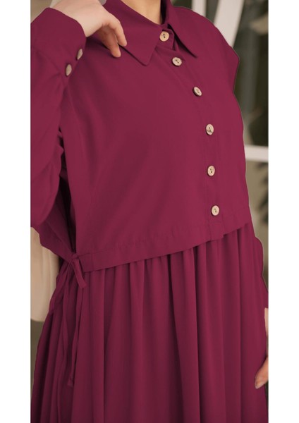 Ankanoor Önlüklü Medine Ipeği Elbise ANKA255065 fiyatları