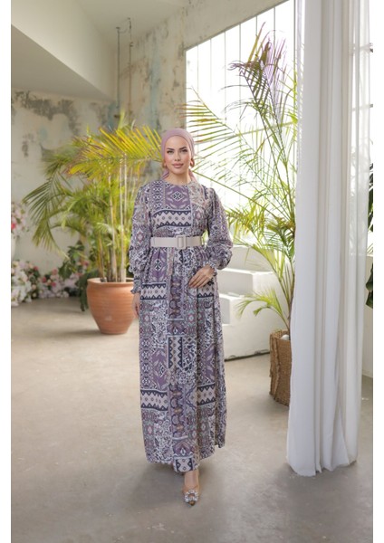 Balon Kol Baklava Desen Saten Elbise fiyatları