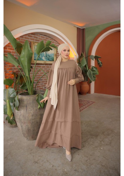 Ankanoor Vizon Çift Bantlı Salaş Elbise ANKA255069 fiyatları