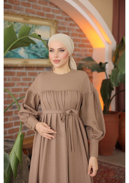 Ankanoor Vizon Çift Bantlı Salaş Elbise ANKA255069 modelleri