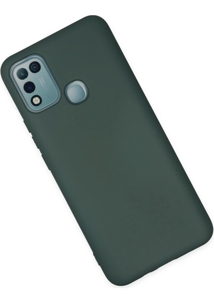 Infinix Hot 10 Play Kılıf Nano Içi Kadife Silikon - Koyu Yeşil