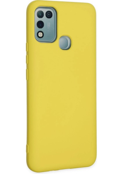 Infinix Hot 10 Play Kılıf Nano Içi Kadife Silikon - Sarı