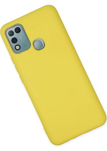 Infinix Hot 10 Play Kılıf Nano Içi Kadife Silikon - Sarı