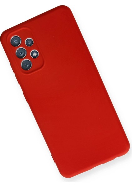 Samsung Galaxy A32 Kılıf Nano Içi Kadife Silikon - Kırmızı
