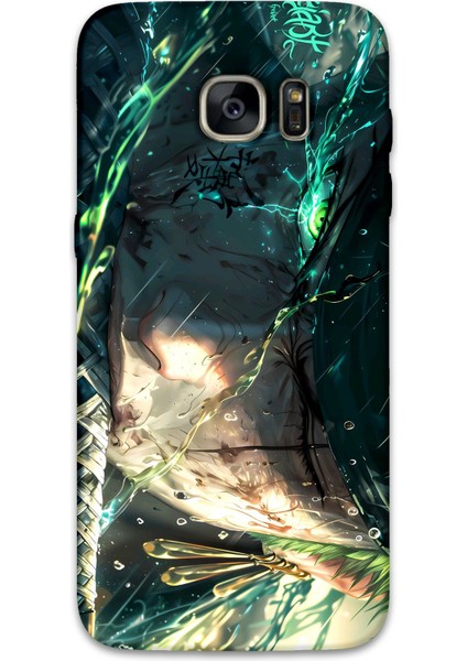 Galaxy S7 Edge Uyumlu Anime Desenli Telefon Kılıfı + Ekran Koruyucu - 5913
