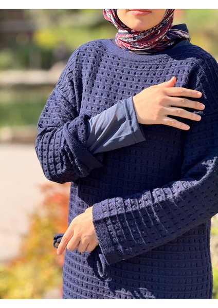 Ankanoor Uzun Kol Içlikli File Triko Elbise ANKA252005 fiyatları