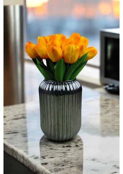 Yapay Çiçek Islak Lale Turuncu Renk 10 ' Lu Dizayn fiyatları