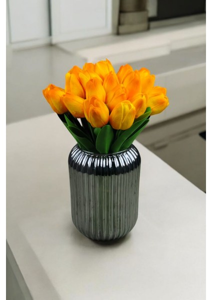 Yapay Çiçek Islak Lale Turuncu Renk 10 ' Lu Dizayn fırsatları