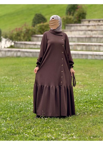 Ankanoor Anvelop Yandan Düğmeli Örme Elbise ANKA255113 fırsatları